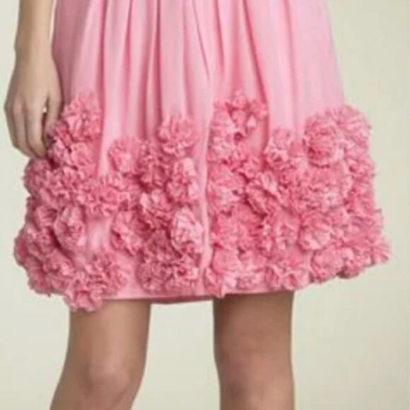 Leifsdottir Pink Flower embellished Skirt Size 2 - Picture 2 of 11